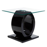 Sleek Glass O Side Table