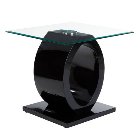 Sleek Glass O Side Table