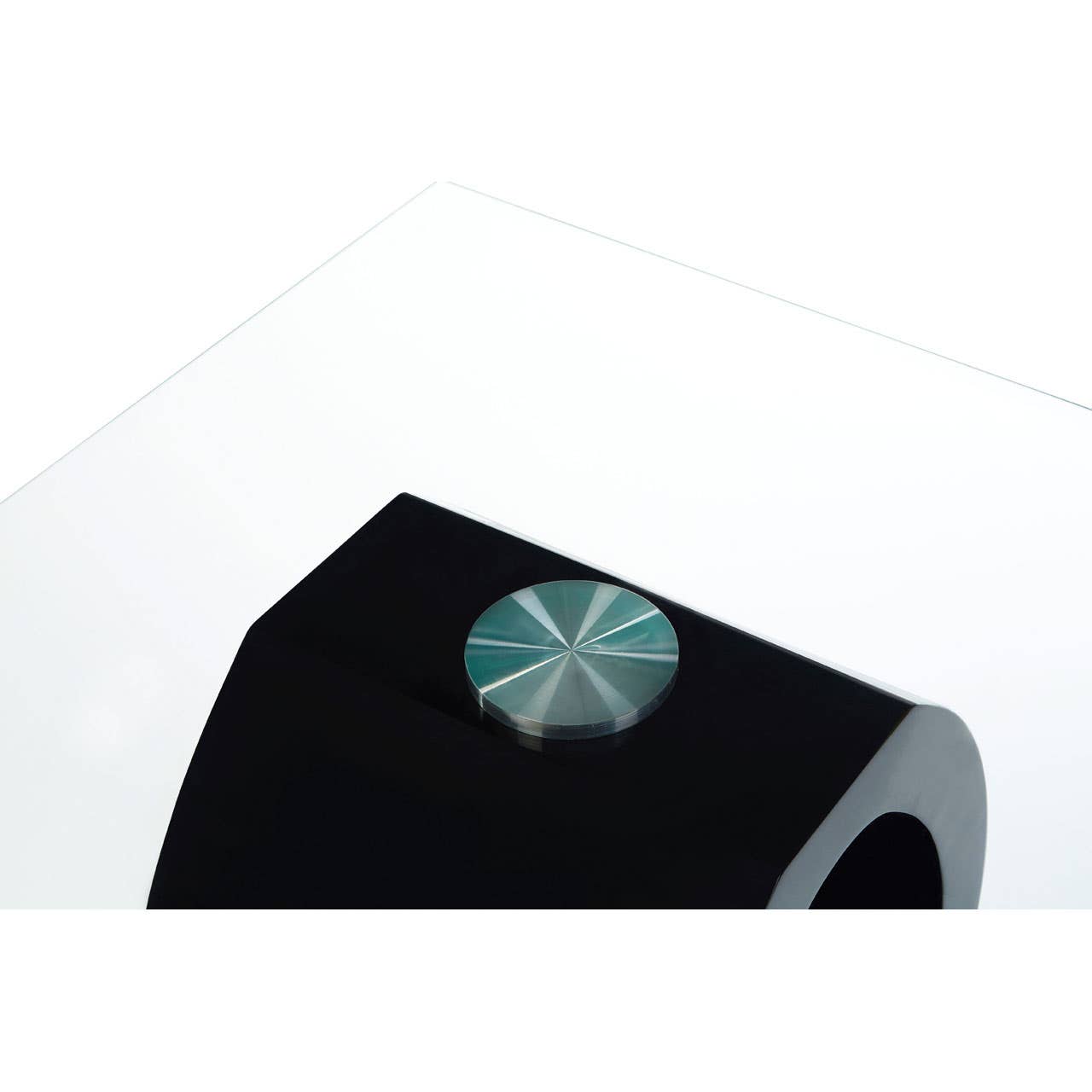 Sleek Glass O Side Table