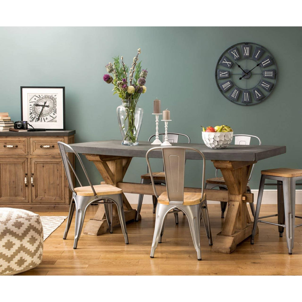 Rustic Charm Wooden Sideboard - Durable Fir Wood Storage Solution