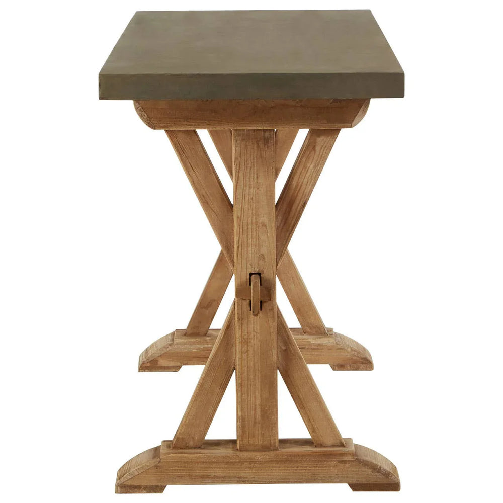 Rustic Grey Wooden Console Table