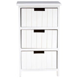 New England White 3 Drawers Chest