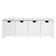 Coastal White Drawer Bench