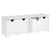 Coastal White Drawer Bench