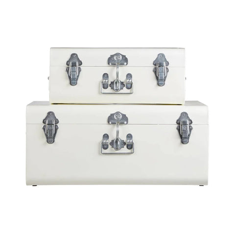 Retro Ivory Storage Trunks