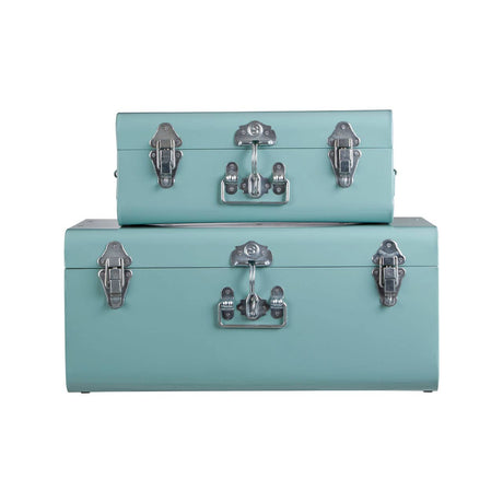 Parley Set of Two Green Storage Trunks