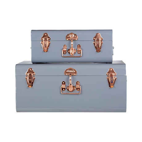 Parley Set of Two Grey Storage Trunks