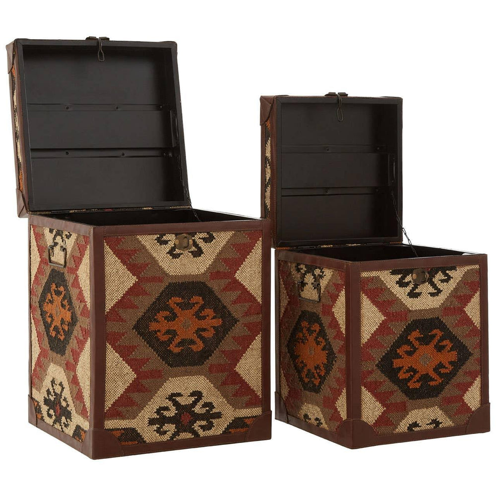 Printed Trunk Side Tables Duo