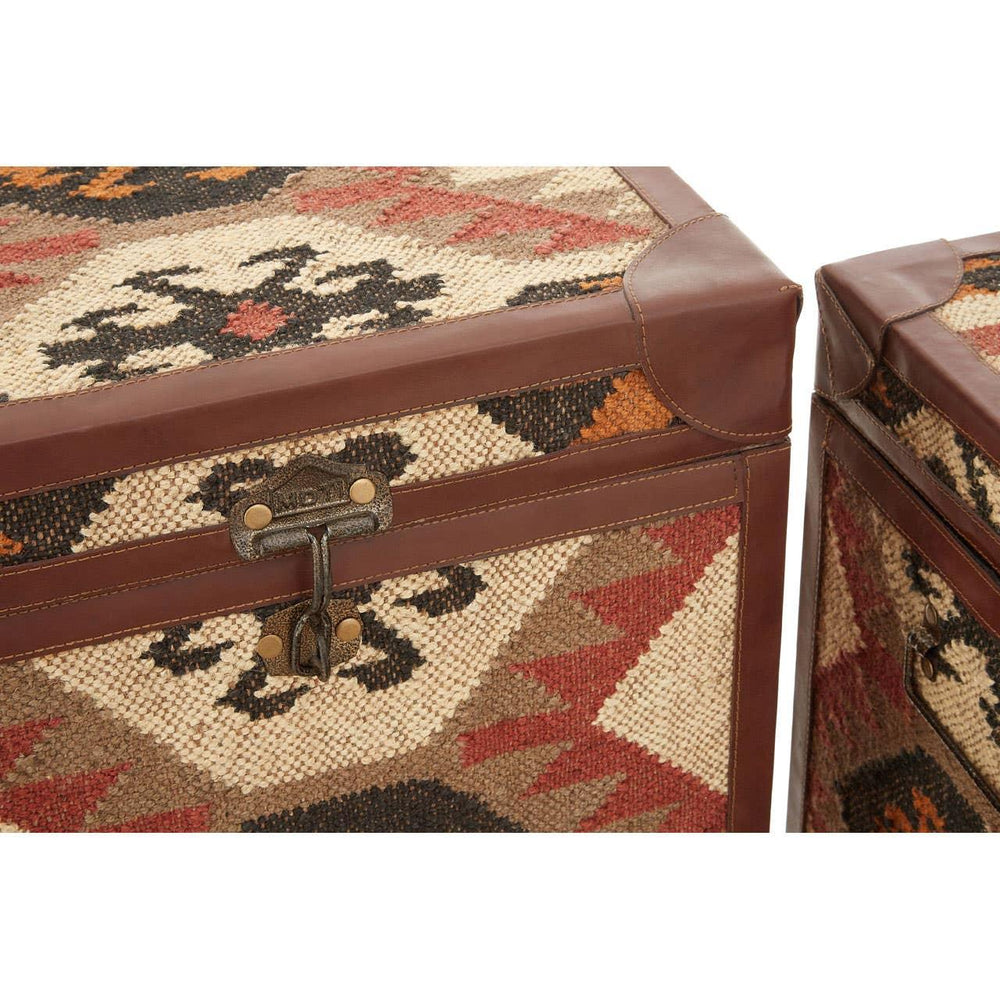 Printed Trunk Side Tables Duo