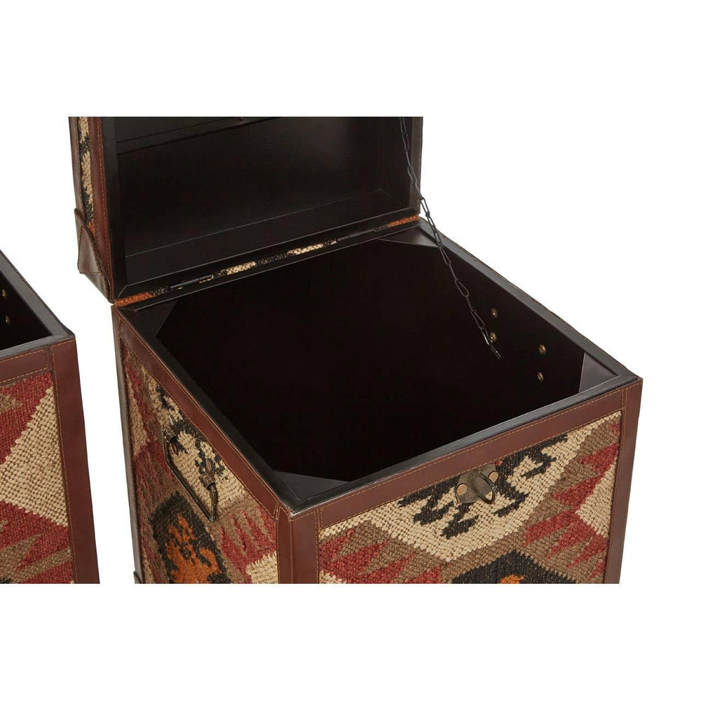 Printed Trunk Side Tables Duo