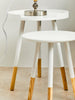White Round Side Tables Set