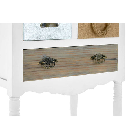 Weymouth 3 Drawer Unit with a white finish featuring three drawers with decorative handles and a lower shelf for additional storage. The unit has a classic design with elegant legs and a mix of wood tones in the drawer fronts