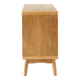 Retro Oak and White Sideboard with Drawers and Doors