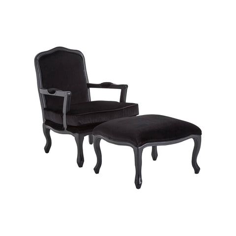Luxe Black Velvet Chair