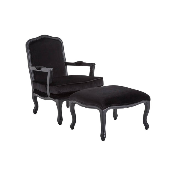 Luxe Black Velvet Chair
