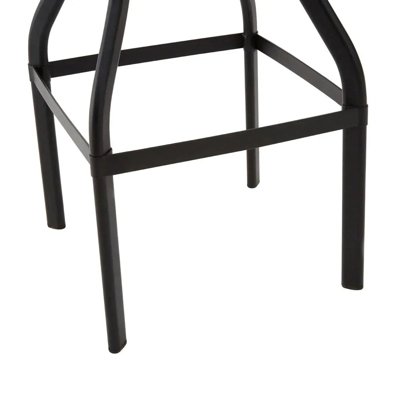 Black metal bar stool legs with square support frame