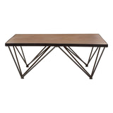 Rustic Industrial Wooden Coffee Table