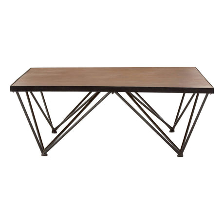 Rustic Industrial Wooden Coffee Table