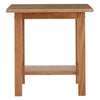 Natural Wood Square Side Table