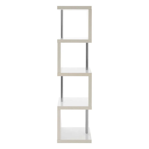 Glossy White Steel Shelf Tower