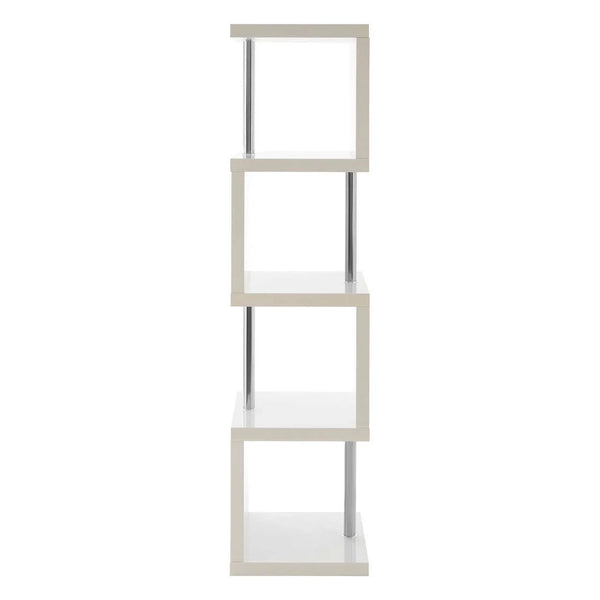Glossy White Steel Shelf Tower