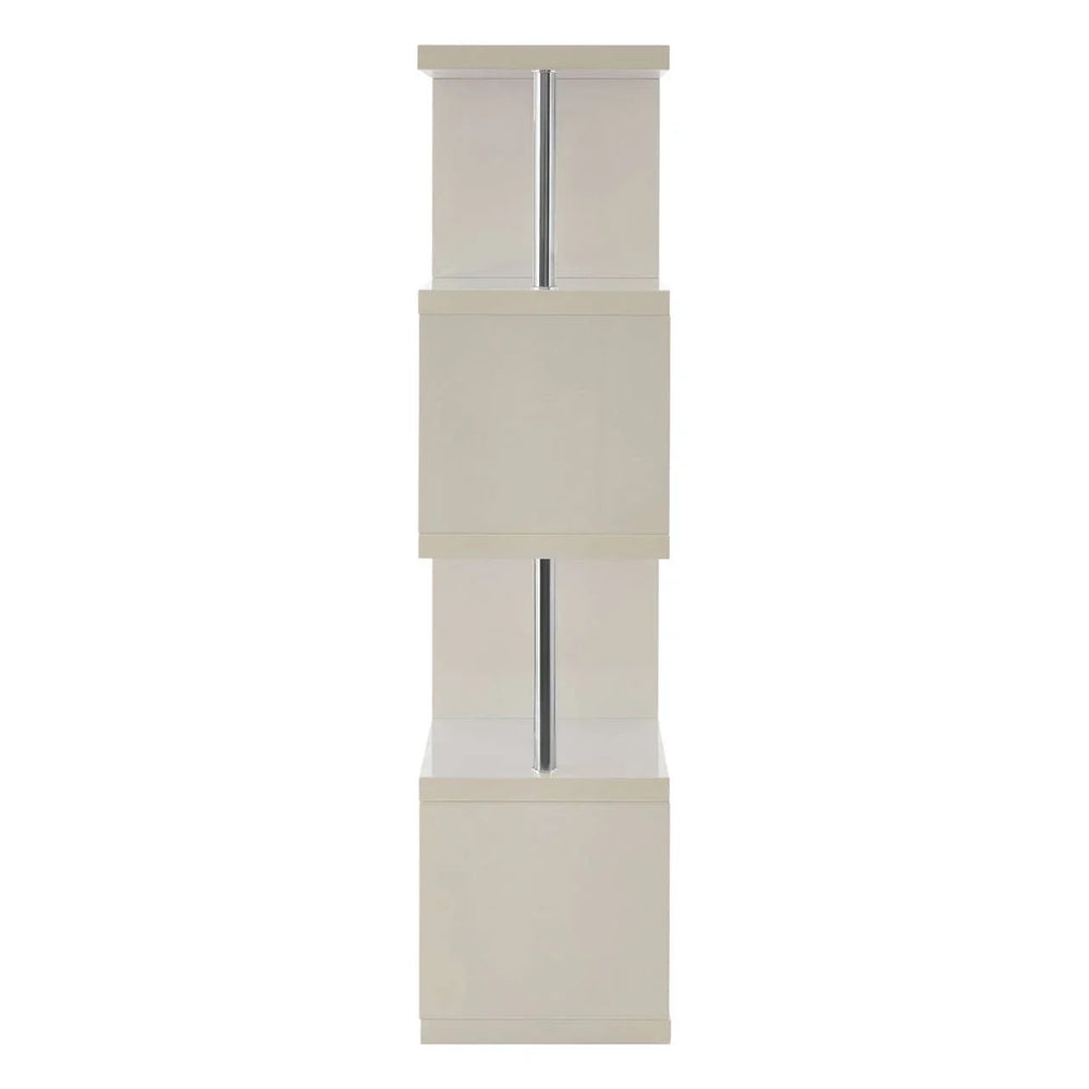 Glossy White Steel Shelf Tower