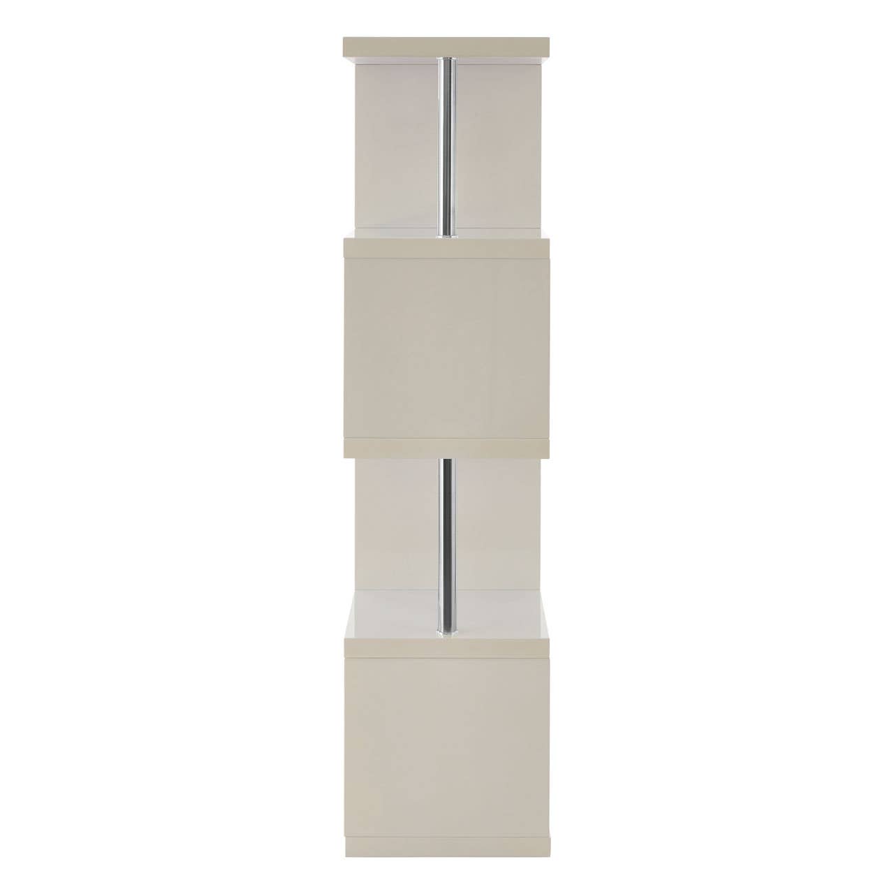 Glossy White Steel Shelf Tower