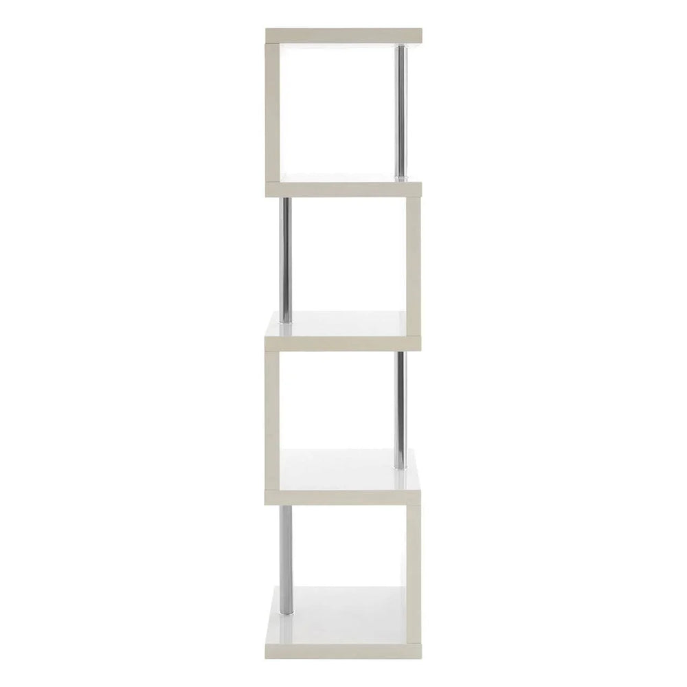 Glossy White Steel Shelf Tower