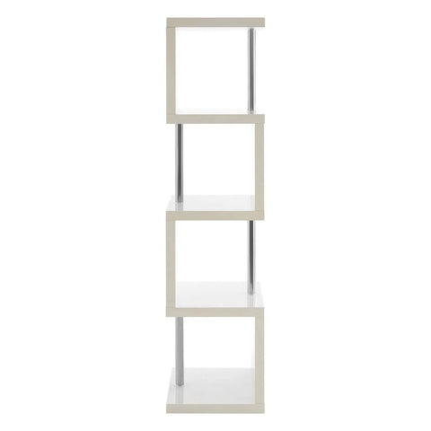 Glossy White Steel Shelf Tower