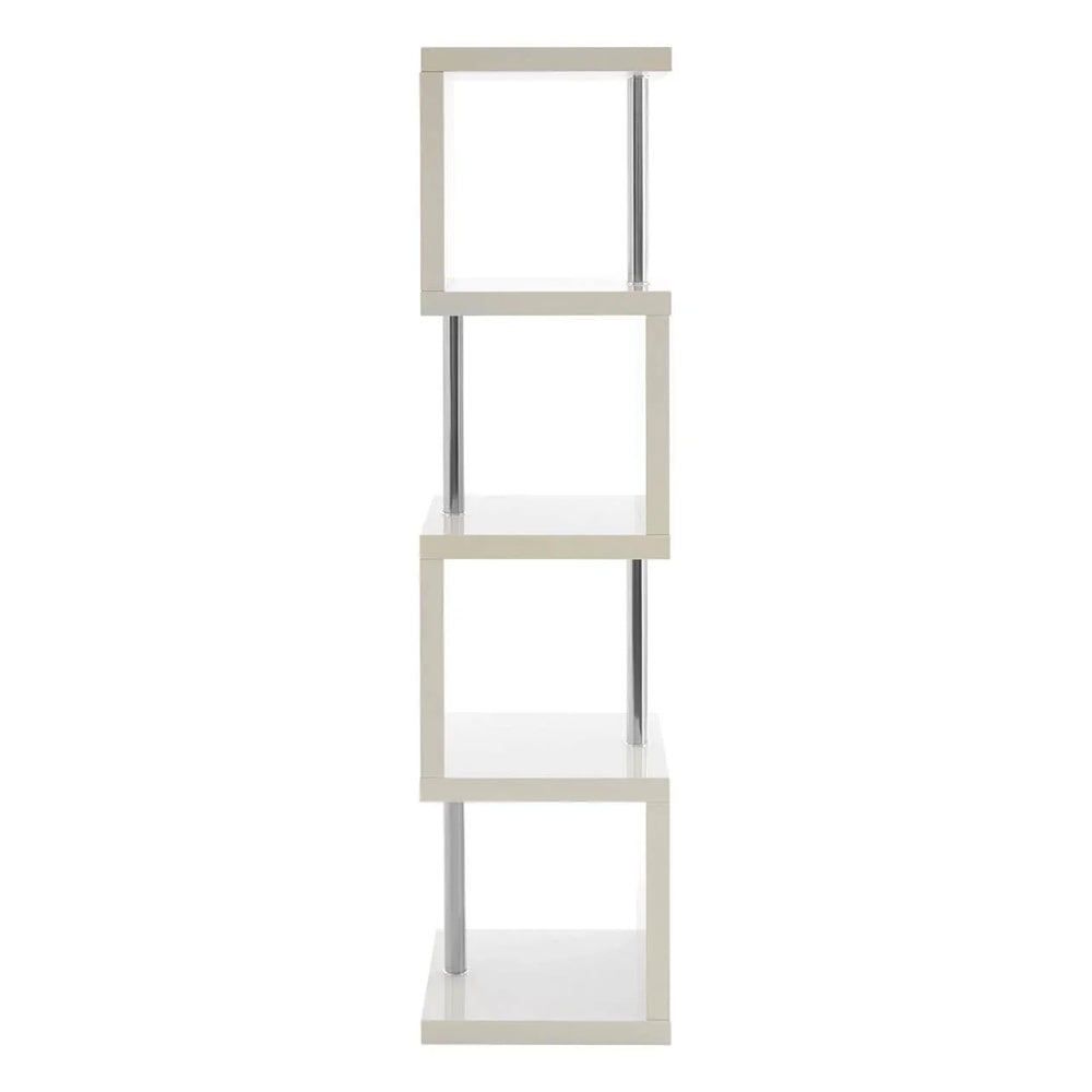Glossy White Steel Shelf Tower