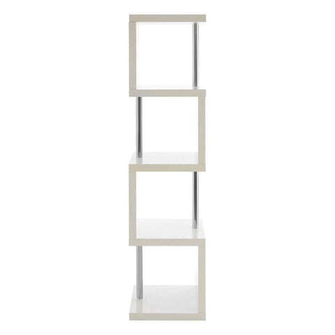 Glossy White Steel Shelf Tower