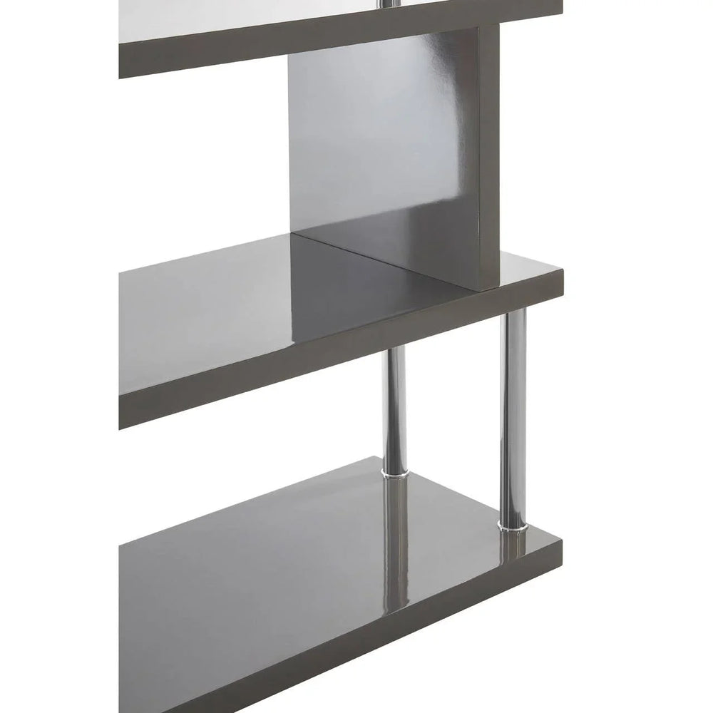 Glossy Grey Maze Shelf
