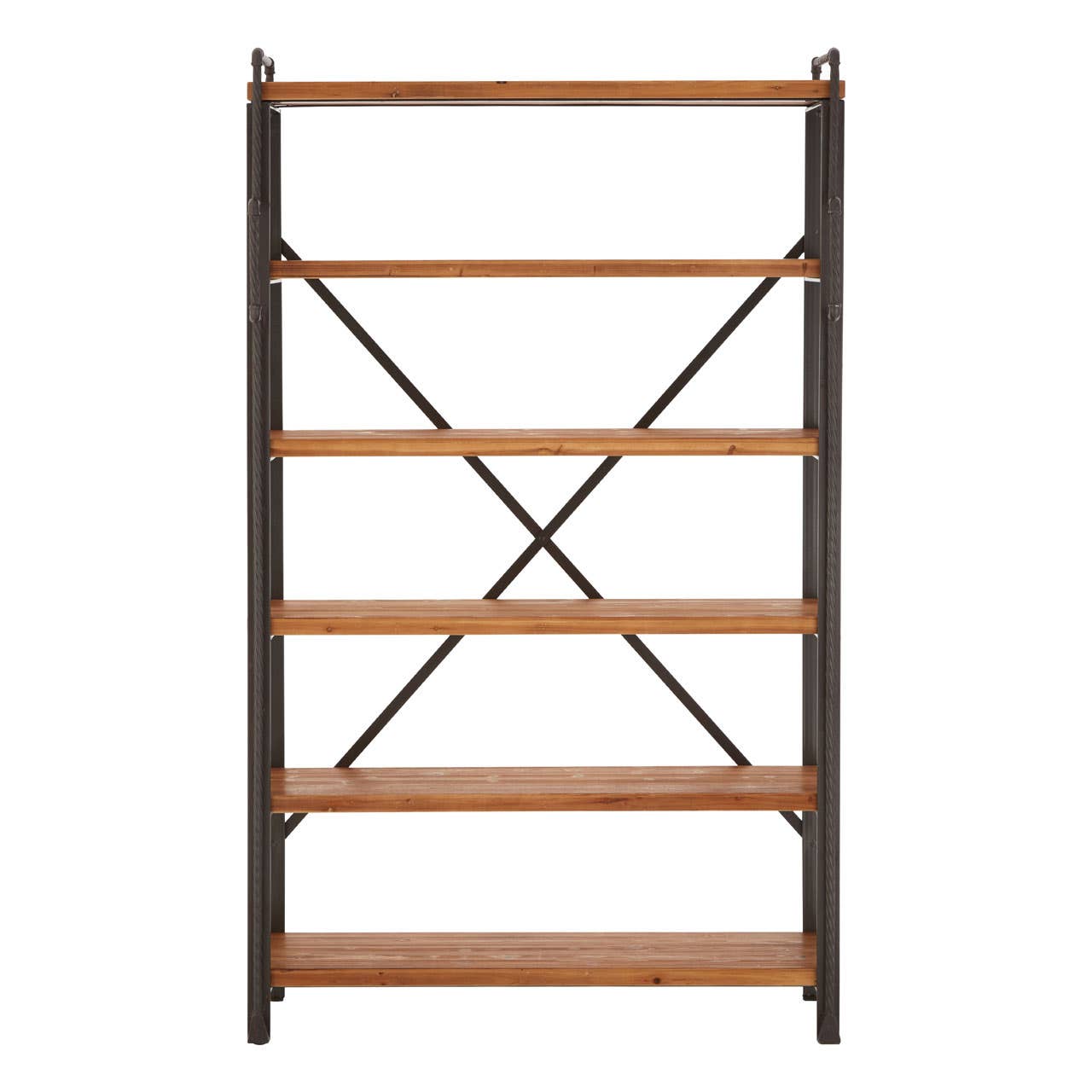 Rustic Wood & Metal Shelf
