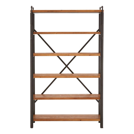 Rustic Wood & Metal Shelf