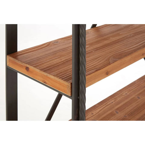 Rustic Wood & Metal Shelf