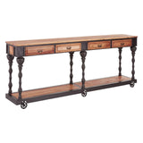 Rustic Elm Console Table