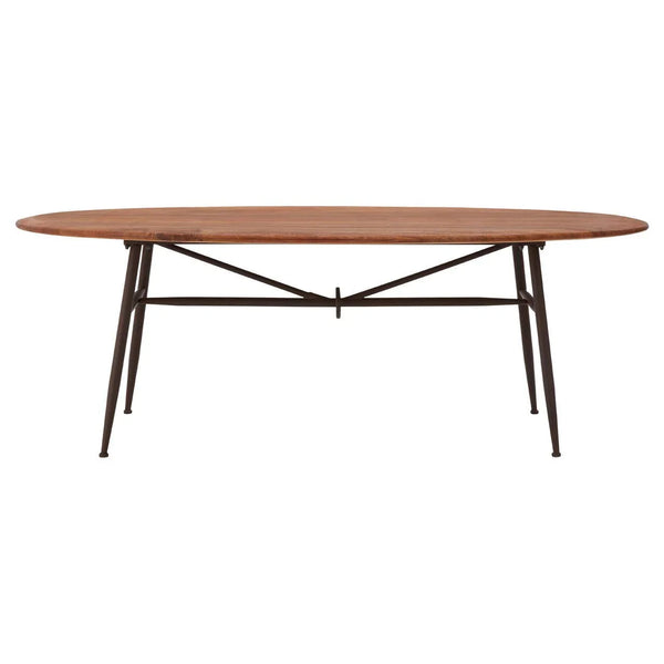 Industrial Chic Oval Dining Table