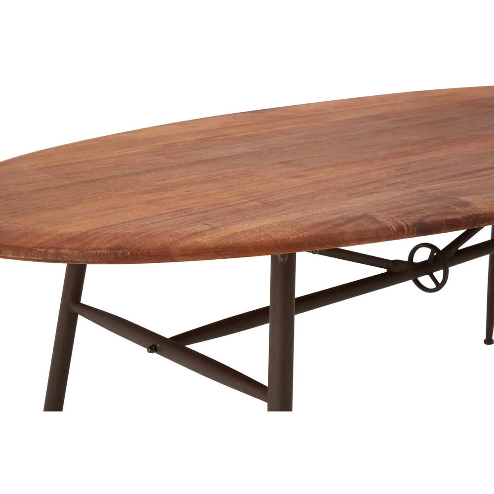 Industrial Chic Oval Dining Table
