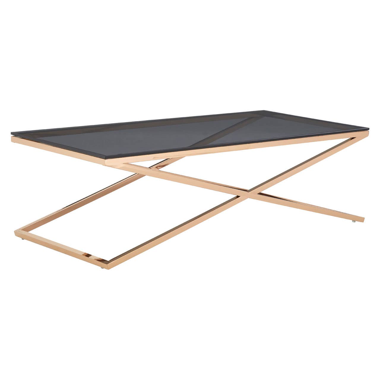 Golden Cross Glass Coffee Table