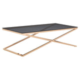 Golden Cross Glass Coffee Table