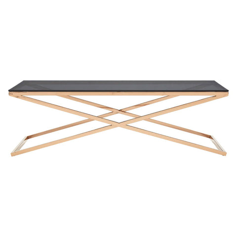 Golden Cross Glass Coffee Table