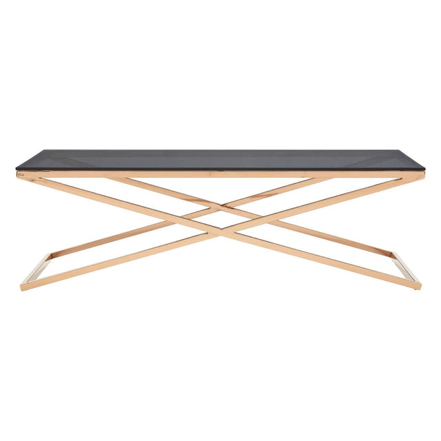 Golden Cross Glass Coffee Table