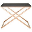 Amber Glass Steel End Table