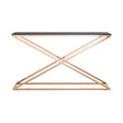 Luxury Gold Glass Console Table