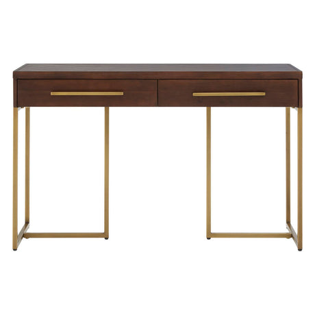 Rustic Herringbone Wood Console
