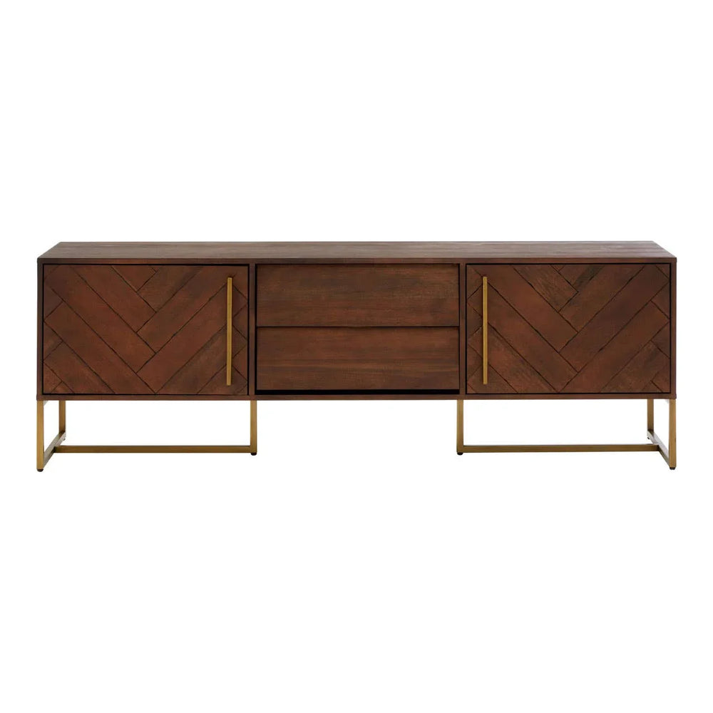 Luxe Herringbone Media Console