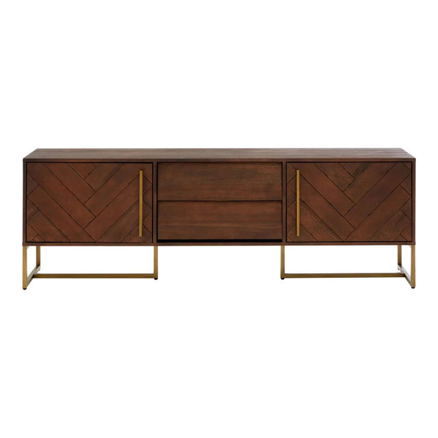 Luxe Herringbone Media Console