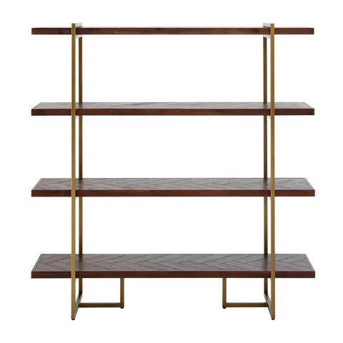 Luxe Herringbone Bookcase