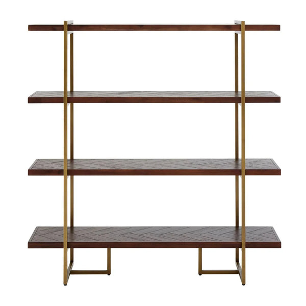 Luxe Herringbone Bookcase