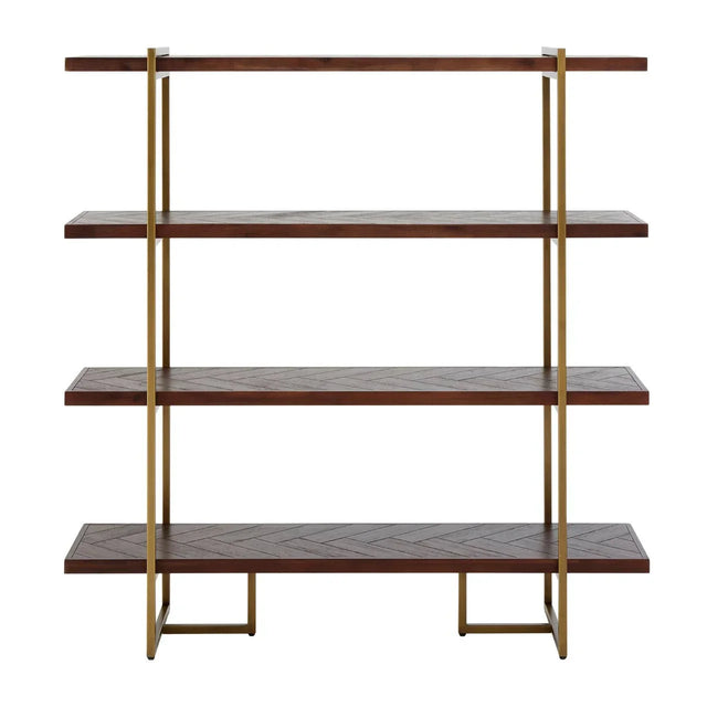 Luxe Herringbone Bookcase